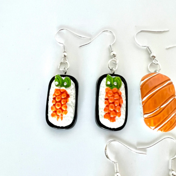 Sushi Earrings - Sashimi Earrings - Japanese Earrings - Asian Earrings - Picture 4 of 10
